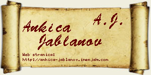 Ankica Jablanov vizit kartica